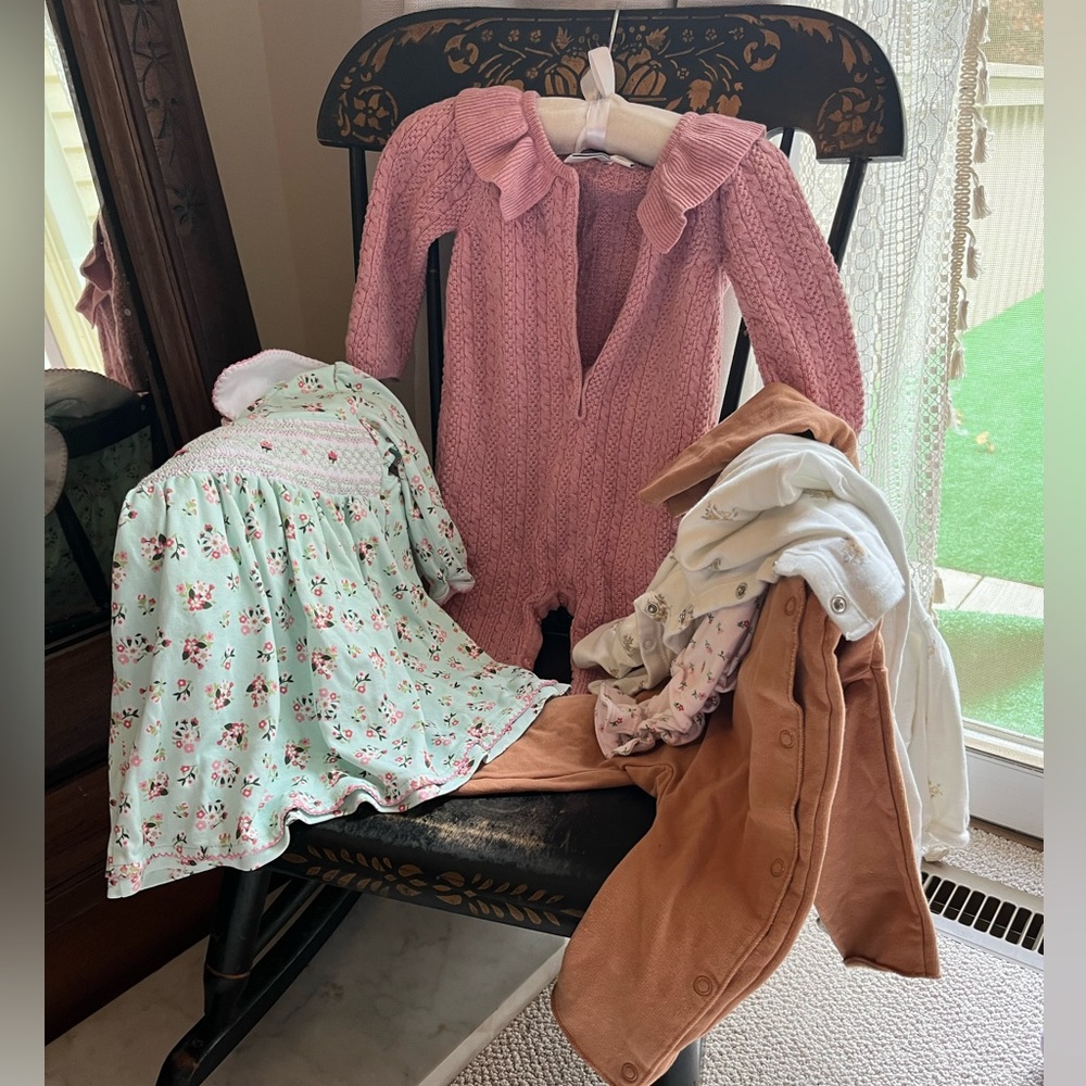 6-12 mo long sleeve girl baby clothes